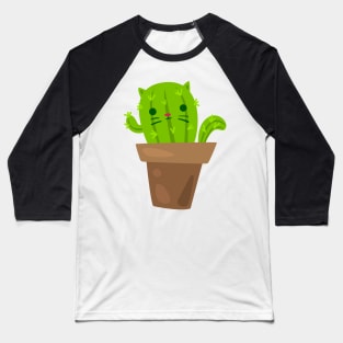 Cat Cactus Baseball T-Shirt